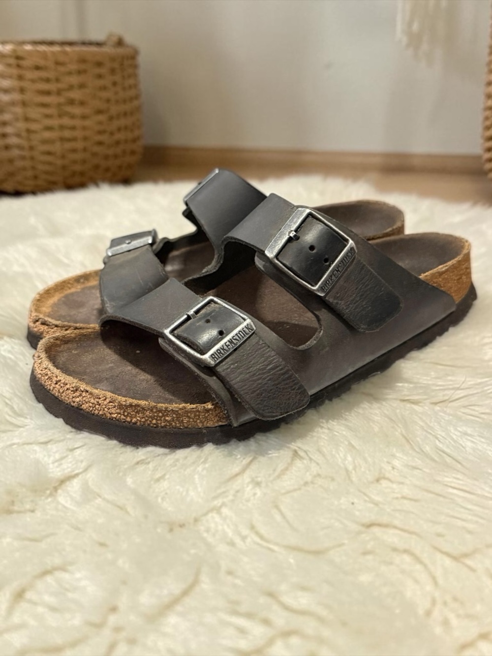 Birkenstock Arizona Black Leather Sandals